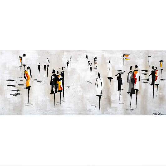 רחוב שחור לבן - צבעים חמים רחוב שחור לבן - צבעים חמים