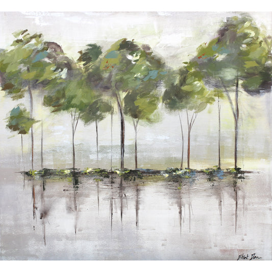 השתקפות יער ירוק השתקפות יער ירוק