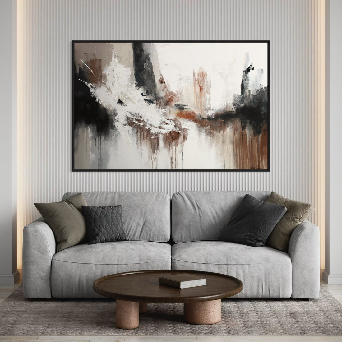 כשאמנות פוגשת עיצוב – יצירות גדולות לסלון עם נוכחות