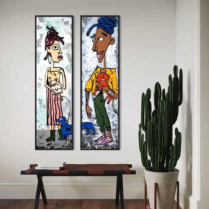 טיול עם הכלב זוג