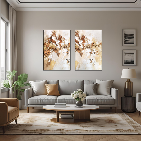 פריחת עלי ברונזה זוג