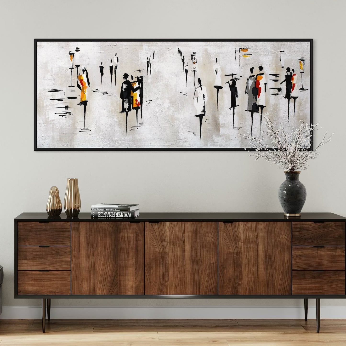 רחוב שחור לבן - צבעים חמים