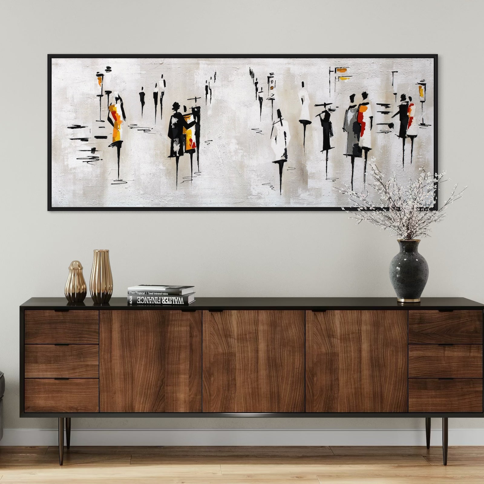 רחוב שחור לבן - צבעים חמים