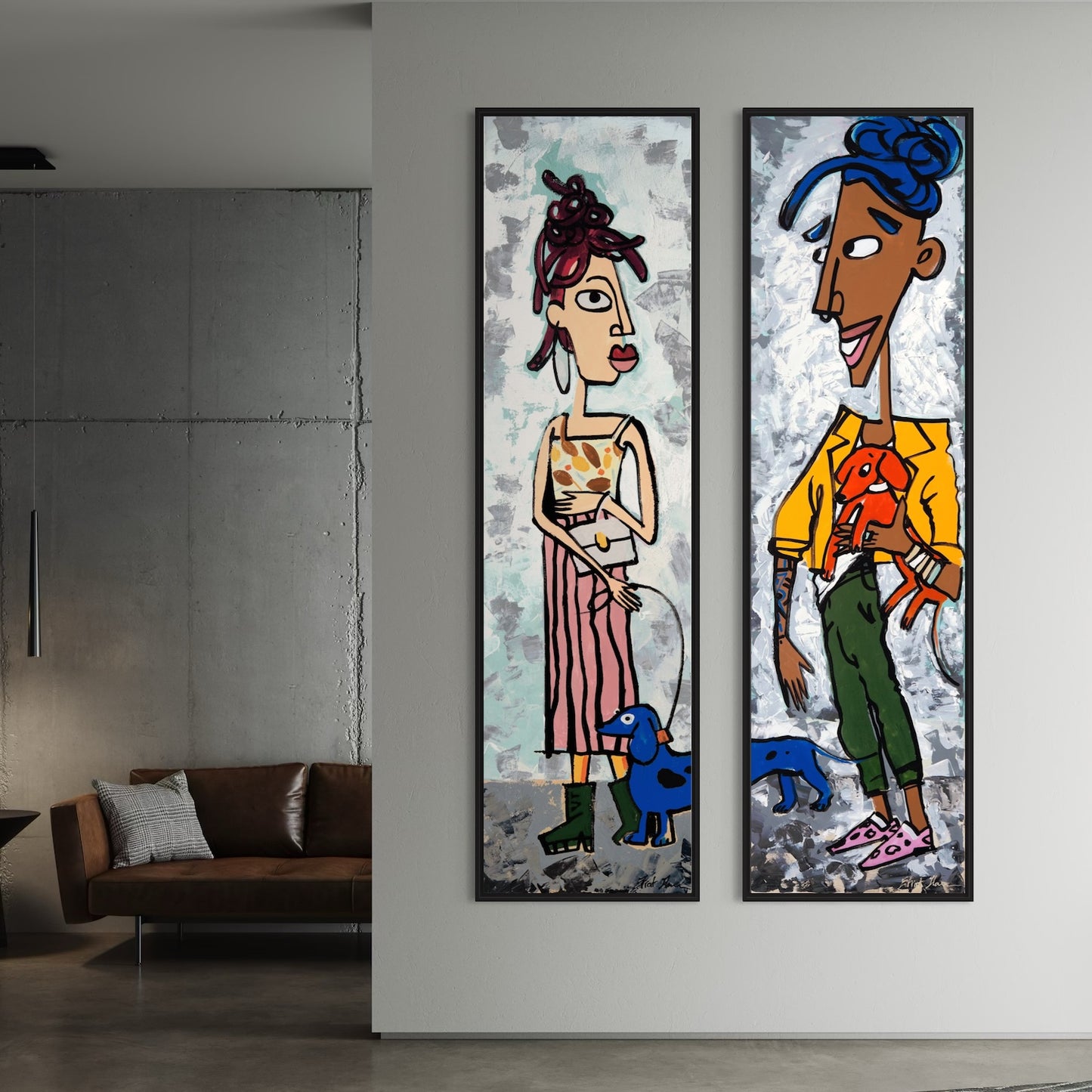 טיול עם הכלב זוג