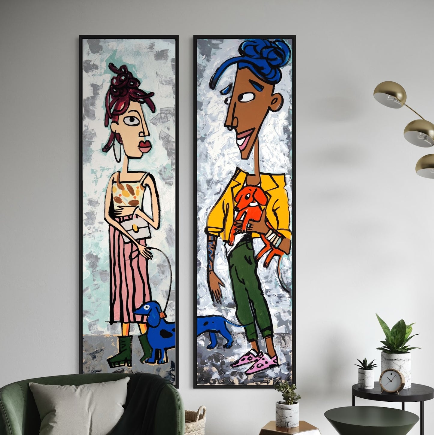 טיול עם הכלב זוג