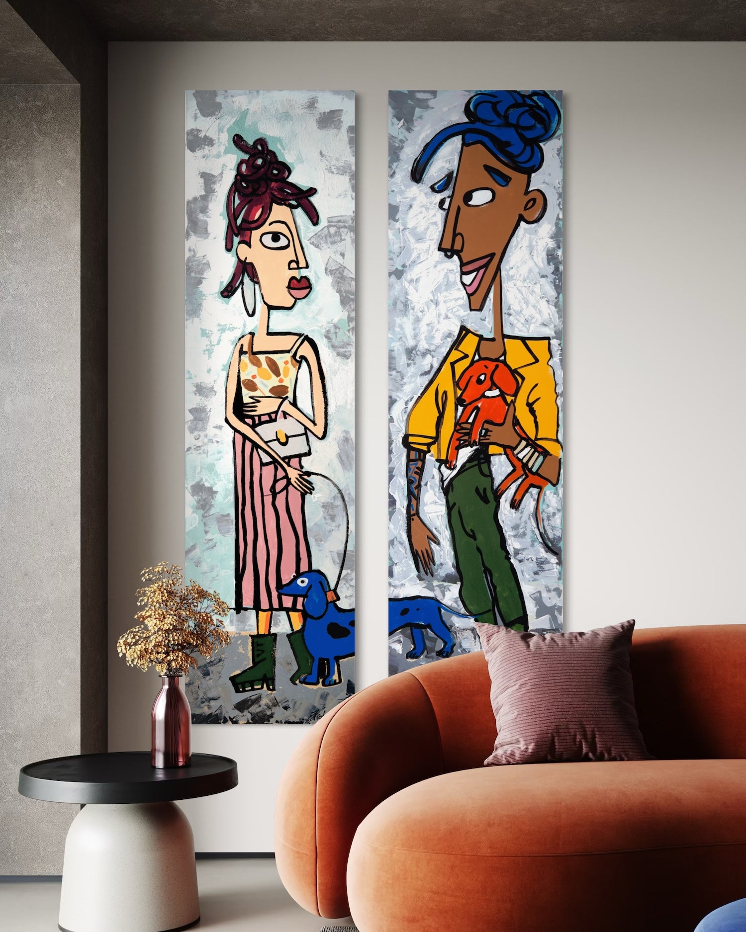 טיול עם הכלב זוג