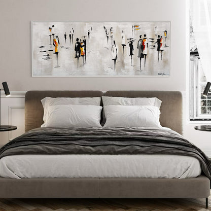 רחוב שחור לבן - צבעים חמים