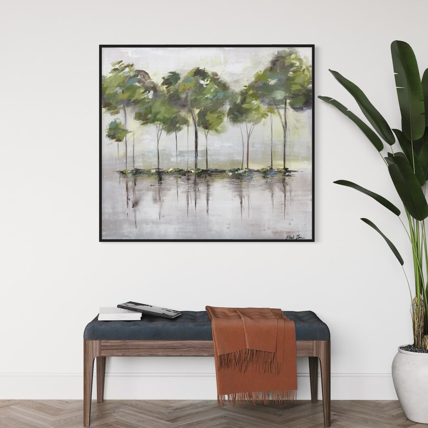 השתקפות יער ירוק