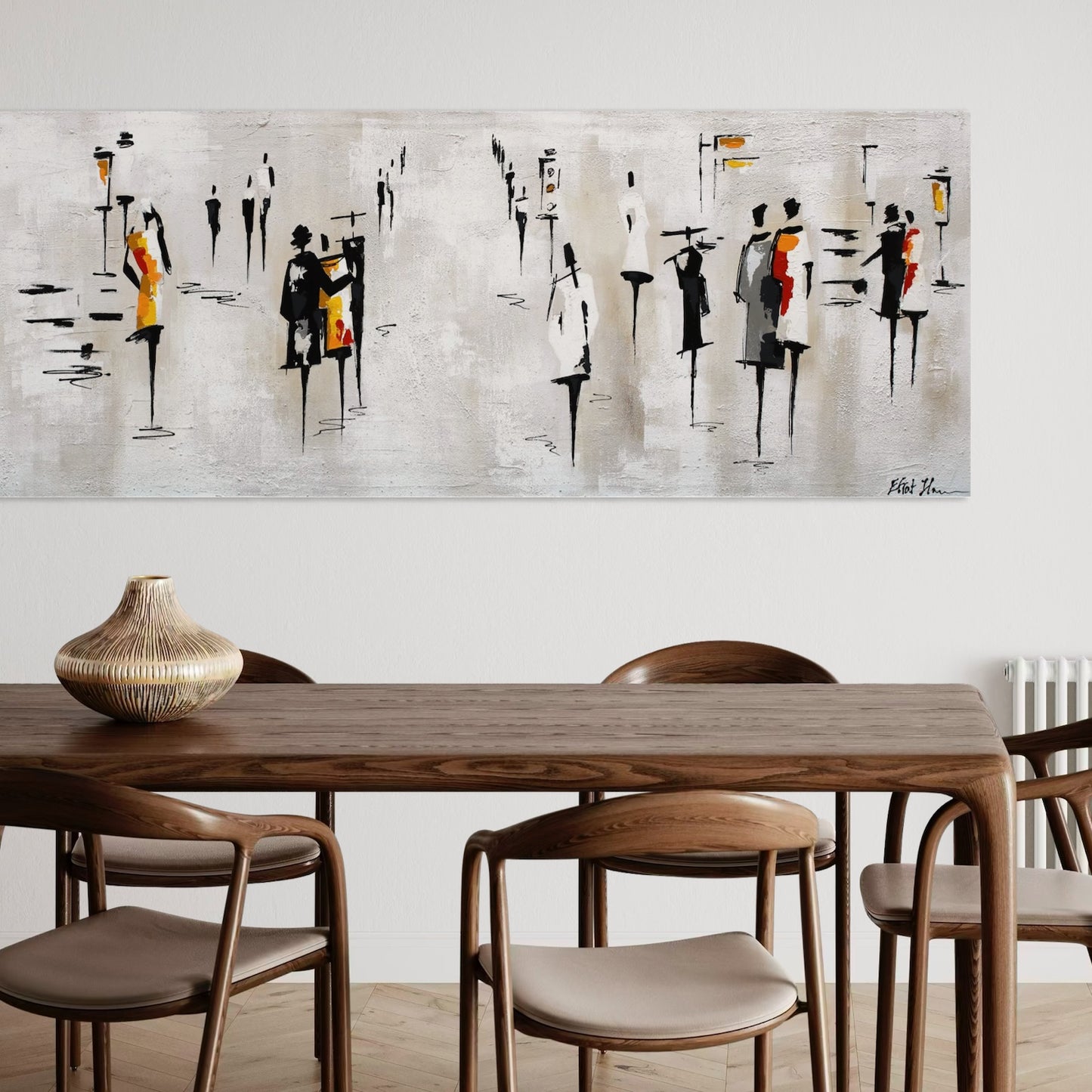 רחוב שחור לבן - צבעים חמים