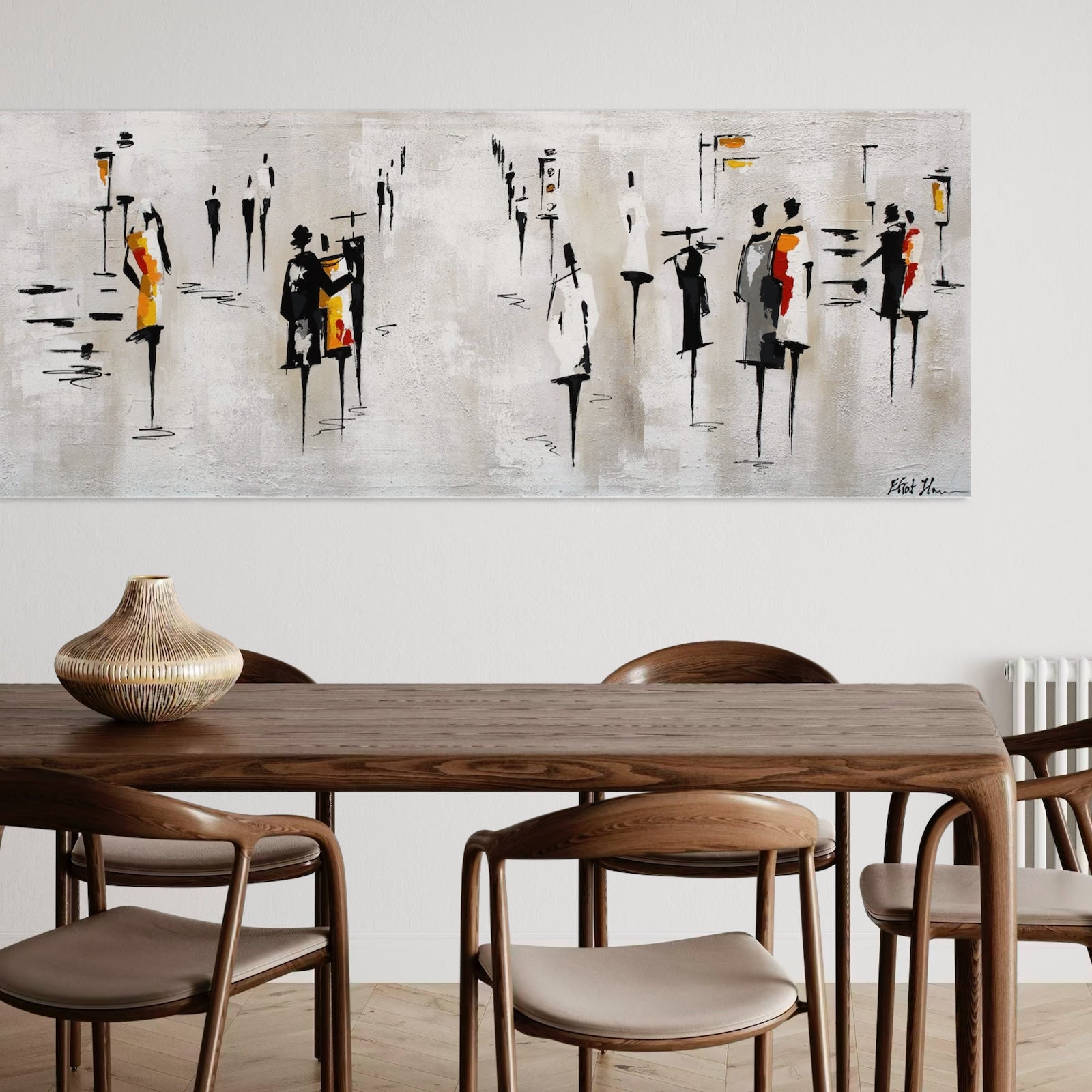 רחוב שחור לבן - צבעים חמים