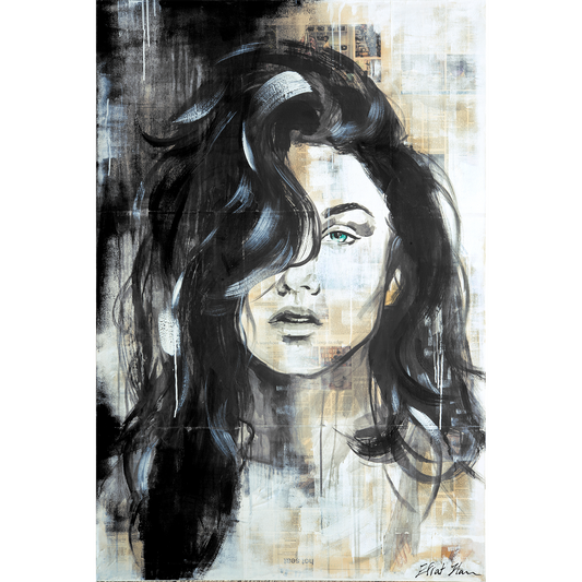 ציור מקורי - תהיות בפחם