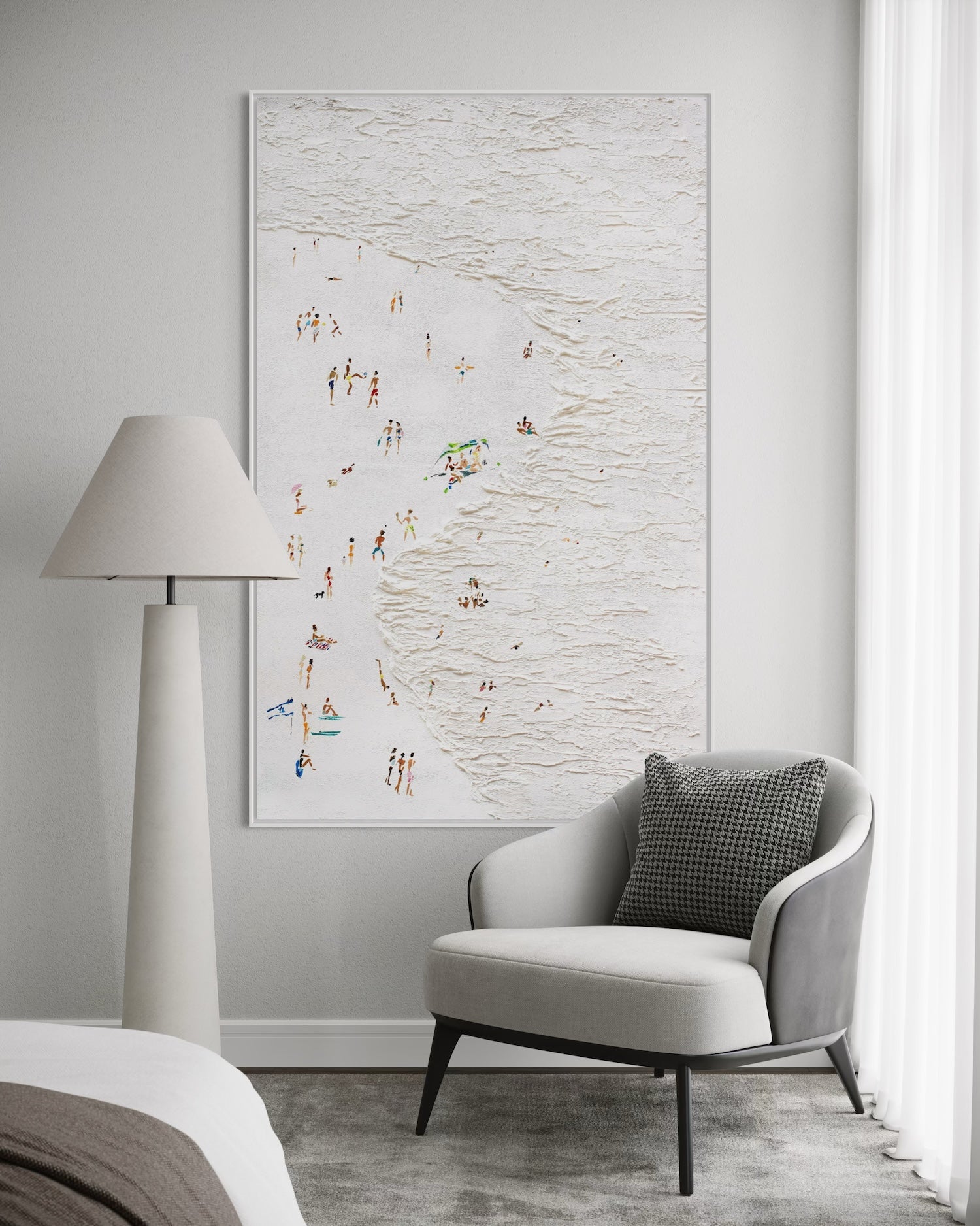 חוף לבן - לגובה